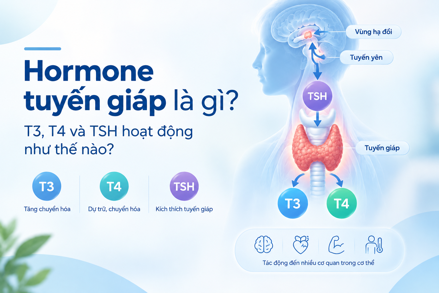 HORMONE TUYẾN GIÁP LÀ GÌ? T3, T4 VÀ TSH HOẠT ĐỘNG NHƯ THẾ NÀO?